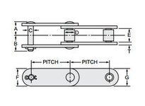 Link-Belt (Rexnord) RS81XHHR 10521895 RS81XHH R CH2.609" Chain Pitch, Carbon Steel, RS81X Hi Load Elevator With Rollers Engineer
