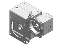 Hub City 0230-22588 400:1 Ratio, Cast Iron Double-Reduction Worm Reducer, 0.625" Input Diameter, 1.000" Output Diameter, C-Face 