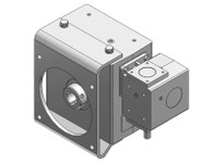 Hub City 0230-24207 300:1 Ratio, Cast Iron Double-Reduction Worm Reducer, 0.5" Input Diameter, 1.438" Output Diameter, Shaft Inp