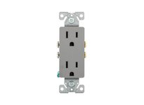 Cooper Eaton 1107GY-BOX Receptacle Deco Duplex 15A 125V | Durable Gray Outlet