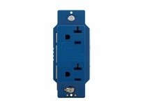 Cooper Eaton 1210BL TVSS Receptacle Duplex 20A 125V SurgeBloc Blue