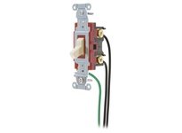 Hubbell Wiring 1221PWLA SWITCH CAT#1221LA W/8 LEADS