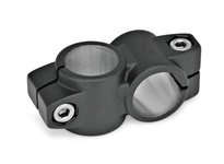 132-B60-B60-80-2-SW JW Wincoaluminum powder coated 3.15 inch long 6.65 inch wide B60 diameter 2-way connector clamp with stainle