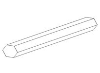 G & G 143-2400 1-1/2" HEX SHAFT 12 FEET LONG