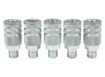 Coilhose 152S-T5 1/4" Industrial Steel Coupler 1/4" MPT 5 Pack