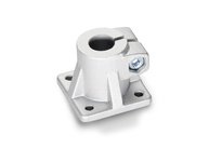 163-B40-70-2-BL JW Wincoaluminum matte 2.76 inch long B40 diameter base plate connector clamp with stainless steel cap screws an