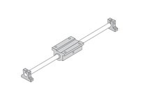 Thomson Linear 1BA20BJ0L30 Linear Guide 1BA Round Shaft End supported Standard SB 1 Twin Pillow block 1.250 in One Guide Shaft 3