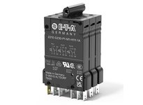E-T-A 2210-S231-P1T1-Z241-25A Thermal Magnetic Circuit Breaker 1077 3 Pole Plug-In 277VAC/65VDC T1 1NC AUX INT and ON 25A