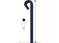 28408 1/8 x 3.9" Hex Loop Replacement Key