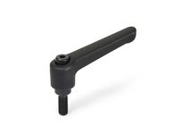 JWWINCO 300-KT-45-M5-16-SW Nylon Plastic Adjustable Lever 45mm Long Black