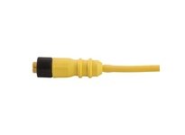 Remke 303A0066J Single Key (M12) Micro-Link Plug Assembly PVC Female 3 Pole 6.6ft 22 AWG