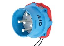Meltric 31-98247-K04-262 DR150 INLET POLY BLUE SIZE 5 TYPE 4X 3P+N+G 150 A 277/480 VAC 60 Hz +2 AUX