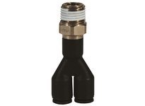 Dixon 31485611 Legris Nylon/Nickel-Plated Brass Push-In Male Wye