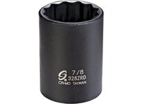 Sunex Tools 328ZRD 3/8" Dr. 7/8" 12pt Semi-Deep Impact Socket