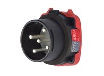 Meltric 35-18047-HAZ DS20 HAZ INLET POLY BLACK SIZE 2 TYPE 4X 3P+N+G 20 A 277/480 VAC 60 Hz NO AUX