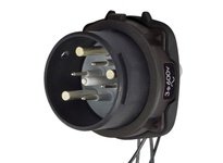 Meltric 35-68183-C-K14-264-HAZ DS100C HAZ INLET POLY BLACK SIZE 4 TYPE 4X 3P+G 100 A 600 VAC 60 Hz +4 AUX