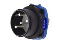 Meltric 35-68233-C-K16-HAZ DS100C HAZ INLET POLY BLACK SIZE 4 TYPE 4X 3P+G 100 A 208 VAC 60 Hz NO AUX
