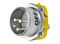 Meltric 36-68165-HAZ DS60 HAZ INLET METAL SIZE 4 TYPE 4X 1P+N+G 60 A 120 VAC 60 Hz NO AUX