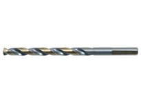 DRILLCO 400F112 3/16 Jobber Drills 3-Flats High Speed Steel Black & Gold 140 degree Point