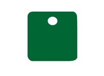 Hanson 43092 SQUARE TAG-ANODIZED ALUMINUM GREEN 2" 5PK