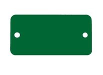 Hanson 43101 Rectangle Tag - Anodized Aluminum Green | Durable Industrial Tags