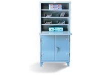 StrongHold 46-CMT-244 Open Shelving Unit with Lockable Storage | Industrial Shelving