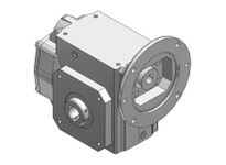 Hub City 0250-54290 11.36:1 Ratio, HERA Cast Iron Helical-Hypoid Reducer, 0.749" Input Diameter, 1.000" Output Diameter, Shaft I