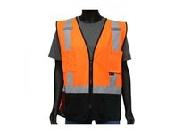 47212/2XL West Chester Hi-Vis Orange/Black Surveyor's Vest Solid Class 2