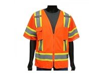 47307/XL West Chester Class 3 Two-Tone Hi- Vis Orange Mesh/Solid Zipper