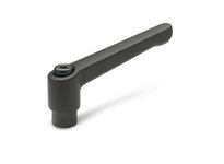 JWWINCO 4NA19K GN300-30-M4 Zinc Die-Cast Adjustable Lever 30mm Long Black