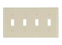 Cooper Eaton 5154V-BOX Wallplate 4G Toggle Nylon Std Ivory