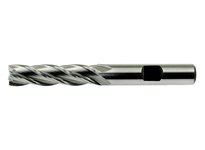 DRILLCO 525A164F 1"x1" Multi-Flute Finishing End Mills High Speed Steel Bright Long Length Single End
