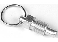 Te-Co 54415 Hand Retractable Spring Plunger - Steel, 1.2" Thread Length, 3/8-16 Thread Size, Steel Body Material, Zinc Plated Ch