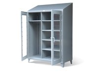 StrongHold 56-LDW-245-SL Industrial Uniform Cabinet with See-Thru Doors 60x24x72 5 Shelves