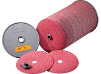 United Abrasives SAIT 56353 High Performance Fiber Disc for Stainless and Aluminum 9S Ceramic with Grinding Aid- Blue Line™ Prem