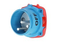 Meltric 63-88042 DSN100 INLET POLY BLUE SIZE 4 TYPE 4X IP 69 2P+G 100 A 480 VAC 60 Hz NO AUX
