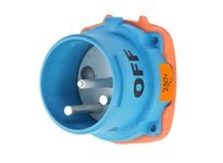 Meltric 63-88072 DSN100 INLET POLY BLUE SIZE 4 TYPE 4X IP 69 2P+G 100 A 250 VAC 60 Hz NO AUX