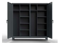 StrongHold 66-DSW-2410 Double Shift Uniform Cabinet 72x24x72 10 Shelves