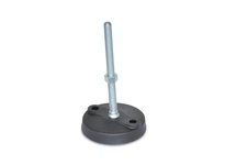JWWINCO 6T3WP1 WN9000-1.97-3/8X16-3-A NY-LEV Nylon Base Leveling Mount, Steel/Nylon, Thread:3/8-16" Stud:3.00"