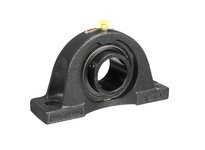 SealMaster NPL-212 60 mm Mounted Ball Bearing, Cast Iron Two Bolt Low Base Pillow Block, 52100 Bearing Steel, Black Oxide Coated