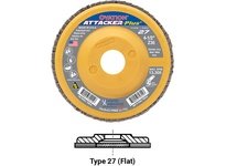 United Abrasives SAIT 72216 Plastic Backed High Density Flap Disc Ovation Attacker Plus (Diameter 4-1/2" Arbor 7/8" Grit 60 Type
