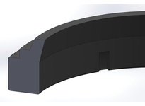 Dichtomatik A41-125X137X5.5 75187349 Wiper D Style Nitrile 90 Duro Wiper With Step In Heel Metric