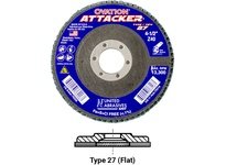 United Abrasives SAIT 76319 High Density Flap Disc -Ovation Attacker - HUB (Diameter 4-1/2" Arbor 5/8"-11 Grit 80 Type 27 Max RP