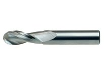 DRILLCO 76A105C 5/64x1/8 2-Flute Ball Nose Finishing End Mills Solid Carbide Bright Regular Length Single End