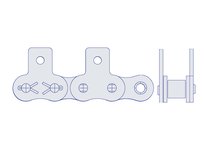 HKK RC080RSK1E2P HKK 80R W/SK-1 EVERY 2ND 1-1/4" pitch (price per foot, sold in boxes of 10 feet)80R With SK-1 Every 2nd Pitch O
