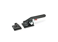 852.3-4000-T JW WincoSteel black lacquered 10.67 inch long 2.68 inch high Latch Toggle Clamp with M12 thread size is supplied wi