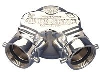 DIXON 90DCS4025F-C 90 DGR 4" FNPT X 2.5" FNST DBL CLAPPER SIAMESE - CHROMED