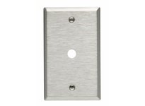 Cooper Eaton 93696-BOX Wallplate 1G with .375" Hole Std SS