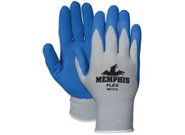 MCR 96731XL Memphis Flex 13 Gauge Gray Shell Blue Foam Latex | Durable Industrial Gloves