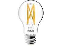 RAB A19-9-E26-940-F-C DECORATIVE 810 LUMENS A19 9W BASE E26 90CRI 4000K FILAMENT CLEAR